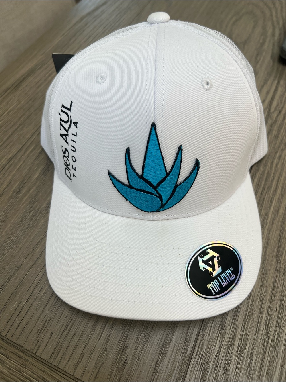 Dos Azul Tequila White & Blue Logo Hat